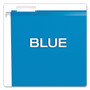 Pendaflex Extra Capacity Reinforced Hanging File Folders with Box Bottom, 2" Capacity, Letter Size, 1/5-Cut Tabs, Blue, 25/Box (PFX4152X2BLU) View Product Image