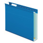 Pendaflex Letter Recycled Hanging Folder - 2" Folder Capacity - 8 1/2" x 11" - Folder - Pressboard - Blue Product Image 