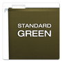 Pendaflex Extra Capacity Reinforced Hanging File Folders with Box Bottom, 3" Capacity, Letter Size, 1/5-Cut Tabs, Green, 25/Box View Product Image