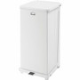 Rubbermaid Commercial Defenders Steel Step Cans - 13 gal Capacity - 27" Height x 12.5" Width x 12.5" Depth - Steel - White Product Image 
