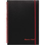 Black n' Red Flexible Cover Twinwire Notebooks, SCRIBZEE Compatible, 1-Subject, Wide/Legal Rule, Black Cover, (70) 11.75 x 8.25 Sheets View Product Image