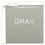 Pendaflex Colored Reinforced Hanging Folders, Legal Size, 1/5-Cut Tabs, Gray, 25/Box View Product Image