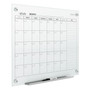 Quartet Infinity Magnetic Glass Calendar Board, Monthly Planning/Scheduling, 36" x 24", White Surface View Product Image