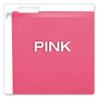 Pendaflex Colored Reinforced Hanging Folders, Legal Size, 1/5-Cut Tabs, Pink, 25/Box View Product Image