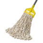 Rubbermaid Commercial Economy Cut-End Cotton Wet Mop Head, 24oz, 1" Band, White, 12/Carton View Product Image
