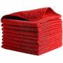 Rubbermaid Commercial Microfiber Light-Duty Cleaning Cloths - For Commercial - 16" Length x 16" Width - Recommended For: Germs Remover, Microbe Remover - Bleach-safe, Washable, Durable, Chemical Resistant, Reusable - Red - (RCP1820581) Product Image 