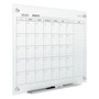 Quartet Infinity Magnetic Glass Calendar Board, Monthly Planning/Scheduling, 48" x 36", White Surface View Product Image