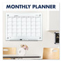 Quartet Infinity Magnetic Glass Calendar Board, Monthly Planning/Scheduling, 48" x 36", White Surface View Product Image
