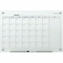 Quartet Infinity Magnetic Glass Dry-Erase Calendar Board - Monthly - 1 Month - White - Tempered Glass - 36" Height x 48" Width Product Image 