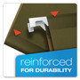 Pendaflex Extra Capacity Reinforced Hanging File Folders with Box Bottom, 2" Capacity, Legal Size, 1/5-Cut Tabs, Green, 25/Box View Product Image