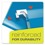 Pendaflex Extra Capacity Reinforced Hanging File Folders with Box Bottom, 2" Capacity, Legal Size, 1/5-Cut Tabs, Blue, 25/Box View Product Image