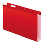 Pendaflex Extra Capacity Reinforced Hanging File Folders with Box Bottom, 2" Capacity, Legal Size, 1/5-Cut Tabs, Red, 25/Box (PFX4153X2RED) View Product Image