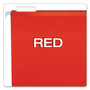 Pendaflex Extra Capacity Reinforced Hanging File Folders with Box Bottom, 2" Capacity, Legal Size, 1/5-Cut Tabs, Red, 25/Box (PFX4153X2RED) View Product Image
