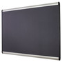 Quartet Prestige Plus Magnetic Fabric Bulletin Boards, 48" x 36", Gray Surface, Satin Aluminum Frame View Product Image