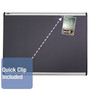 Quartet Prestige Plus Magnetic Fabric Bulletin Boards, 48" x 36", Gray Surface, Satin Aluminum Frame View Product Image