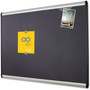 Quartet Prestige Plus Magnetic Fabric Bulletin Boards, 48" x 36", Gray Surface, Satin Aluminum Frame View Product Image