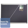 Quartet Prestige Plus Magnetic Fabric Bulletin Boards, 72 x 48, Gray Surface, Silver Aluminum Frame (QRTMB547A) View Product Image