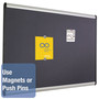 Quartet Prestige Plus Magnetic Fabric Bulletin Boards, 72 x 48, Gray Surface, Silver Aluminum Frame (QRTMB547A) View Product Image
