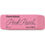 Paper Mate Pink Pearl Eraser, For Pencil Marks, Rectangular Block, Large, Pink, 12/Box View Product Image