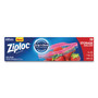 Ziploc Double Zipper Storage Bags, 1 gal, 1.75 mil, 9.6" x 12.1", Clear, 19 Bags/Box, 12 Boxes/Carton (SJN314467) View Product Image