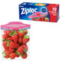 Ziploc Double Zipper Storage Bags, 1 gal, 1.75 mil, 9.6" x 12.1", Clear, 19 Bags/Box, 12 Boxes/Carton (SJN314467) View Product Image