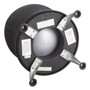 Safco Zenergy Ball Chair, Backless, Supports Up to 250 lb, Black Vinyl Seat, Silver Base (SAF4751BV) View Product Image