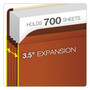 Pendaflex Premium Reinforced Expanding File Pockets, 3.5" Expansion, Letter Size, Red Fiber, 10/Box View Product Image