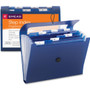 Smead Step Index Organizer, 12 Sections, Cord/Hook Closure, 1/6-Cut Tabs, Letter Size, Navy View Product Image
