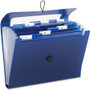 Smead Step Index Organizer, 12 Sections, Cord/Hook Closure, 1/6-Cut Tabs, Letter Size, Navy View Product Image