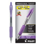 Pilot G2 Premium Gel Pen, Retractable, Extra-Fine 0.5 mm, Purple Ink, Smoke/Purple Barrel, Dozen View Product Image