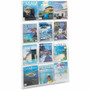 Safco 12 Pocket Magazine Display - 12 Pocket(s) - 49" Height x 30" Width x 2" Depth - Break Resistant - Clear - Plastic Product Image 