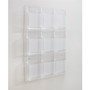 Safco 9-Pocket Magazine/Literature Display Rack - 9 Pocket(s) - 36.88" Height x 30" Width x 2" Depth - Break Resistant - Clear - Plastic Product Image 