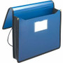 Smead Letter File Wallet - 8 1/2" x 11" - 5 1/4" Expansion - Front Pocket(s) - Poly - Navy Blue Product Image 