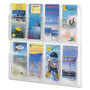 Safco Reveal Clear Literature Displays, 8 Compartments, 20.5w x 2d x 20.5h, Clear View Product Image