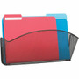 Safco Onyx Mesh Wall Pockets - 9" Height x 15" Width x 3" Depth - Black - Steel Product Image 