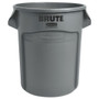 Rubbermaid Commercial Vented Round Brute Container, 20 gal, Plastic, Gray (RCP262000GRA) View Product Image