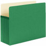 Smead Straight Tab Cut Letter Recycled File Pocket - 8 1/2" x 11" - 5 1/4" Expansion - Top Tab Location - 9 pt. - Green Product Image 