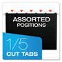 Pendaflex Essentials 1/5 Tab Cut Letter Recycled Hanging Folder - 8 1/2" x 11" - (PFX81605) Product Image 