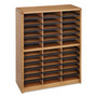 Safco Steel/Fiberboard Literature Sorter, 36 Compartments, 32.25 x 13.5 x 38, Oak View Product Image