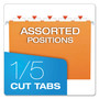 Pendaflex Essentials 1/5 Tab Cut Letter Recycled Hanging Folder - 8 1/2" x 11" - (PFX81607) Product Image 