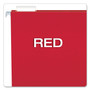 Pendaflex Colored Hanging Folders, Letter Size, 1/5-Cut Tabs, Red, 25/Box (PFX81608) View Product Image