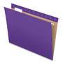Pendaflex Colored Hanging Folders, Letter Size, 1/5-Cut Tabs, Violet, 25/Box View Product Image