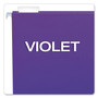 Pendaflex Colored Hanging Folders, Letter Size, 1/5-Cut Tabs, Violet, 25/Box View Product Image