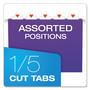 Pendaflex Colored Hanging Folders, Letter Size, 1/5-Cut Tabs, Violet, 25/Box View Product Image
