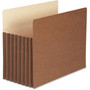 Smead Redrope TUFF Pocket Drop-Front File Pockets with Fully Lined Gussets, 7" Expansion, Letter Size, Redrope, 5/Box View Product Image