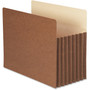 Smead Redrope TUFF Pocket Drop-Front File Pockets with Fully Lined Gussets, 7" Expansion, Letter Size, Redrope, 5/Box View Product Image