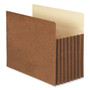 Smead Redrope TUFF Pocket Drop-Front File Pockets with Fully Lined Gussets, 7" Expansion, Letter Size, Redrope, 5/Box View Product Image