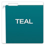 Pendaflex Colored Hanging Folders, Letter Size, 1/5-Cut Tabs, Teal, 25/Box View Product Image