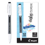 Pilot FriXion Fineliner Erasable Porous Point Pen, Stick, Fine 0.6 mm, Black Ink, Black/White Barrel, Dozen View Product Image