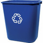 Rubbermaid Commercial Deskside Recycling Container - 7.03 gal Capacity - Rectangular - 15" Height x 14" Depth - Blue Product Image 